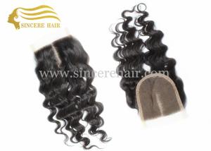 China 22&quot; Deep Wave Clouser Hair Extensions - 22&quot; Black Deep Wave Virgin Remy Human Hair Clouser Extensions For Sale factory