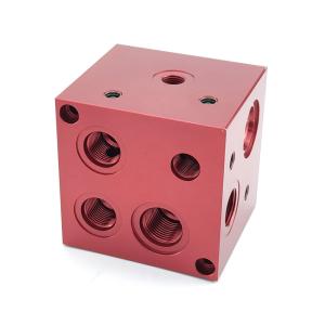 China Metal Precision Custom CNC Machining Aluminum Manifold Blocks Pneumatic Valve Parts factory