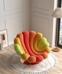 Velvet Leisure Sofa Chair Fabric Living Room Chaise Longue Customized