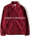 Custom high quality blank 100% polyester mens coaches jacket