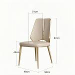Modern Light Luxury Hotel Restaurant Furniture Stainless Steel Leather Dining