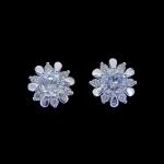 Fashionable Xmas ' Gift Deer Elk Antler Stud Earrings With Cubic Zircon