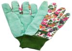 Gardening Working Cotton Drill Gloves Beautiful Patterns With Knit Wrist