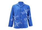 Plain Blue Flannel 100%Cotton Mens Luxury Sleepwear Anti Wrinkle Eco Friendly S