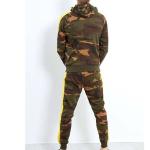 Camouflage Style Mens Hoodie Tracksuit Set Sweatsuit With Private Label