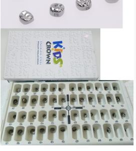 China Stainless Steel Orthodontic Dental Lab Equipment Primary Molar Kids Crown Refill Kit on sale