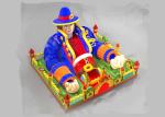 PVC Tarpaulin Giant Inflatable Fun City Castle Bouncer With Slide 3 Years