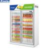 Buy cheap Practical White Double Door Beverage Cooler , 1200L Commercial Bottle Cooler from wholesalers