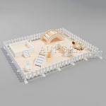 White And Gray Indoor Softplay Playground Equipment Kids Party Rental Play Area
