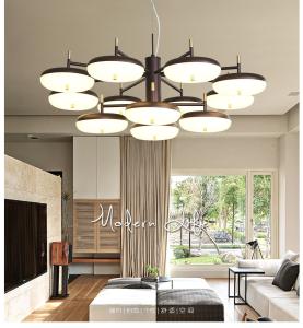 China Modern monochrome energy-saving light source acrylic simple chandelier factory
