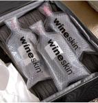 Clear Travel PVC Wine Bottle Chiller Bag , Protective Bubble Wine Sleeve / Skin