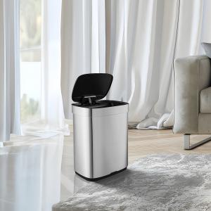 China Automatic Household Smart Sensor Trash Can Touchless Big Volume Stainless Steel factory