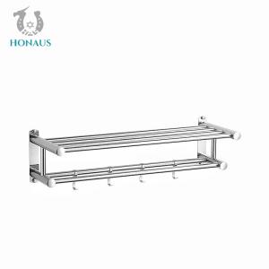 China ISO Drill Or Drill Free Towel Bar Stainless Steel Towel Rack Anti Corrosion factory
