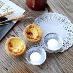 Disposable Egg Tart Baking Tray , Aluminum Foil Baked Goods Containers