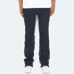 Black Flared Sweatpants Mens Anti-Pilling Streetwear Vintage Flare Paint Spray