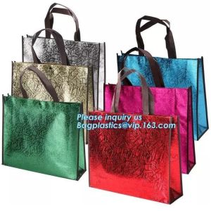 China Promotional Cheap Customized Foldable Eco Fabric Tote Non-woven Shopping Bag, Recyclable PP Non Woven Bags, bagplastics factory