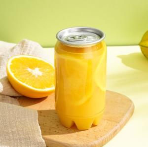 China 350ml 500ml PET Plastic Beverage Bottles With Pull Tab For Fruit Juice Milk Tea Coffee factory