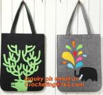 Cute fashion designer felt tote bag, reusable felt leisure handbags fashionable,