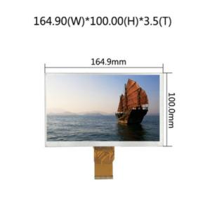 China 1000nits Brightness Custom TFT Display 7 Inch 40 Pin 800x480 factory