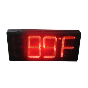 China Original Outdoor Waterproof Led Digital Double Side Time And Temperature Sign Led Timer Display Led Wall Clock factory