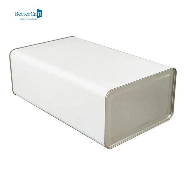 Empty Square Tin Cans 2L Rectangular Primer Paint Can With Tinplate Material Squeeze Lids