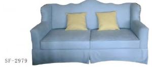 China SF-2979 Blue fabric modern soft living room sofa factory
