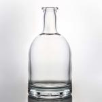 Whisky 750ml 800ml 1000ml Clear Flint Heavy Base Glass Bottle with Wood Cork