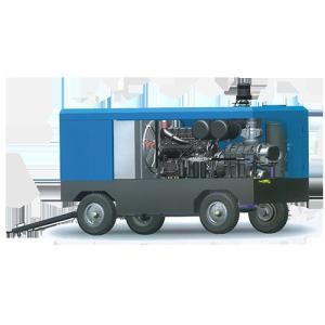 China High Pressure Movable Diesel Driven Air Compressor Rotary Screw 930Cfm 510Psi factory