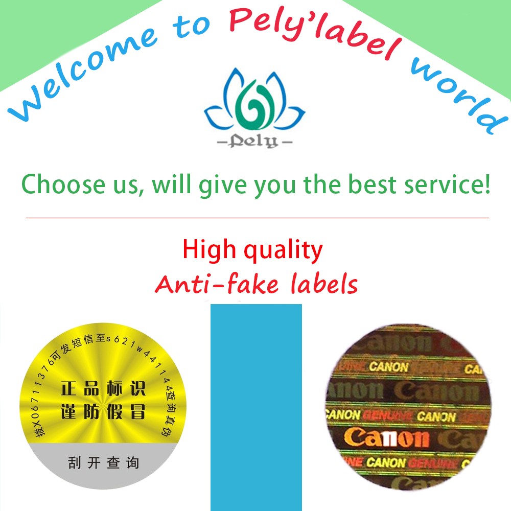 Matte Lamination Tamper Evident Security Labels , Transparent Holographic Stickers