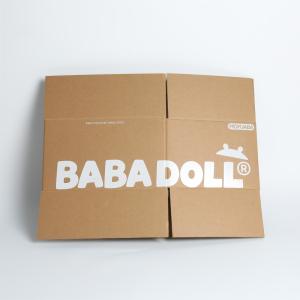 China Square White Ink Kraft Corrugated Box , Kraft Box Mailers For Lightweight Goods factory