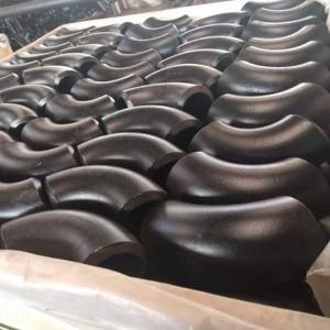 China Seamless A234 Wpb ASME Pipe Fitting Sch 80 Lr Sr 90 Degree Black factory