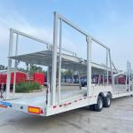2 Axles Transport Tractor Towing Double Deck Car Carrier Trailer For Carrying 6