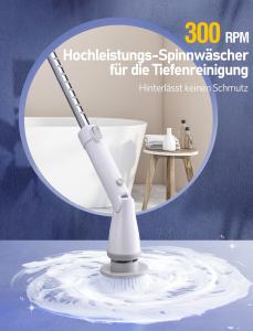 China Bathroom Floor Electric Spin Scrubber Rechargeable Extendable factory