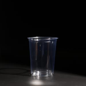 China Crystal Clear PET Plastic Cup BPA Free Disposable PET Plastic Drinking Cups With Lids factory