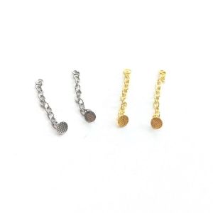 Class II Orthodontic Accessories Round Mesh Base Lingual Button With Chain