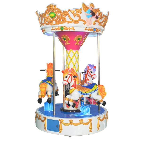 China Kids Carousel Horse Machine 3 Players Amusement Part Kiddie Rides for Sale factory