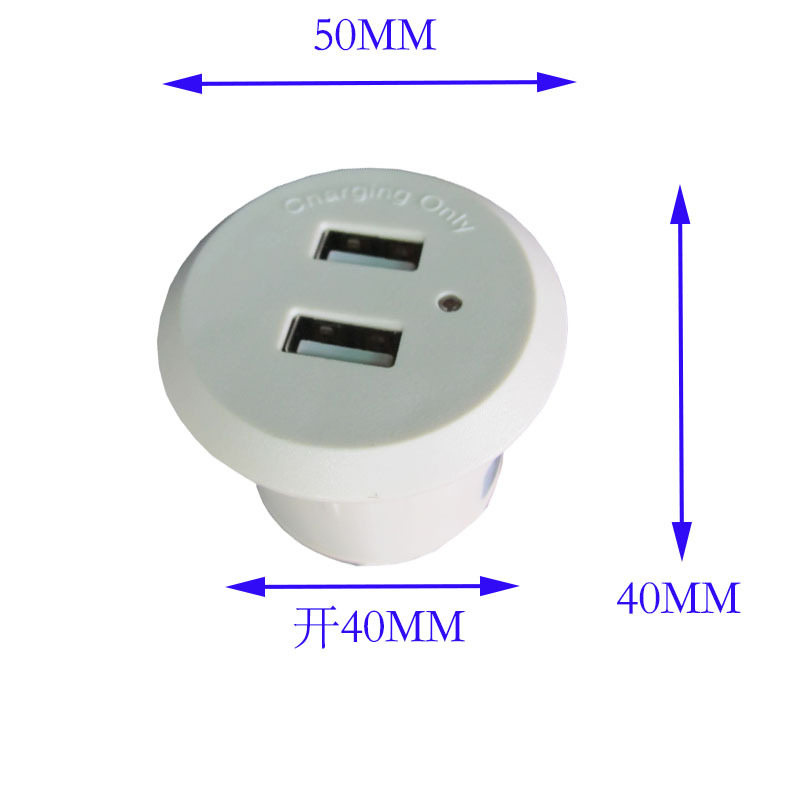 1 Outlets Embedded Circular USB Socket for Household Appliance Charging Customization
