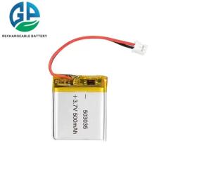 China KC CB IEC62133 Approved High Quality Super Power Lipo503035 3.7V 500mAh Rechargeable Li-Ion Flat Battery factory
