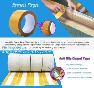 China Removed easily acrylic double sided cloth carpet tape,Strongest double sided carpet tape heavy duty rug gripper tapes fo factory