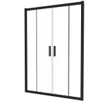Aluminum, Matte Black Color, Screen Sliding Door,Bathroom Shower Room