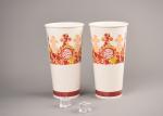 Single Wall Drinking Cups With Lids For Cold Beverages , PE Coating Paper