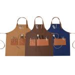 Gardening Barber Waxed Cotton Apron Multiple Pockets Stylish Commercial