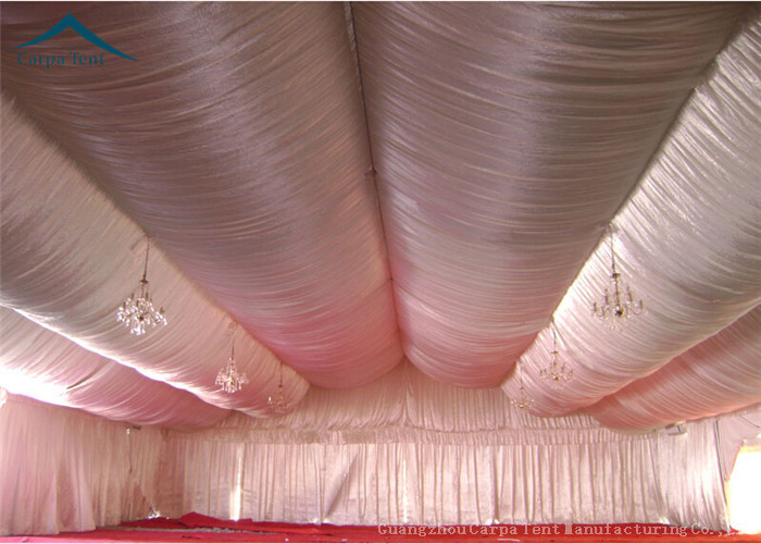 Durable Long Life Span White Party Tent 20mx30m Wooden Flooring