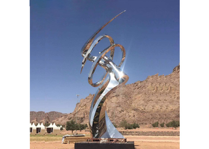 Square Decoration Modern Stainless Steel Sculpture Metal Lover Sculptures