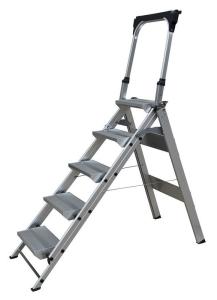China Robust Strength Lightweight Aluminum Ladder 5 Steps Adjustable Aluminum Ladder factory