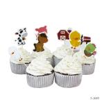 Kids Birthday Eco Friendly Animals Party Cake Topper