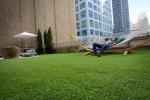 Diamond Shape PE Plastic Fake Backyard Synthetic Turf 70mm Height