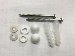 China White Toilet Mounting Hardware Toilet Floor Bolts With Stainless Steel Screw factory