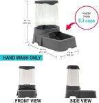 Stainless Steel Pet Food Bowls Raised Gravity Feed