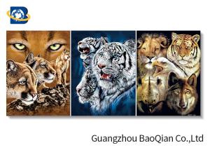 China 3d Wall Decor Picture With Tiger / Eagle , 3d Stereograph Printing factory